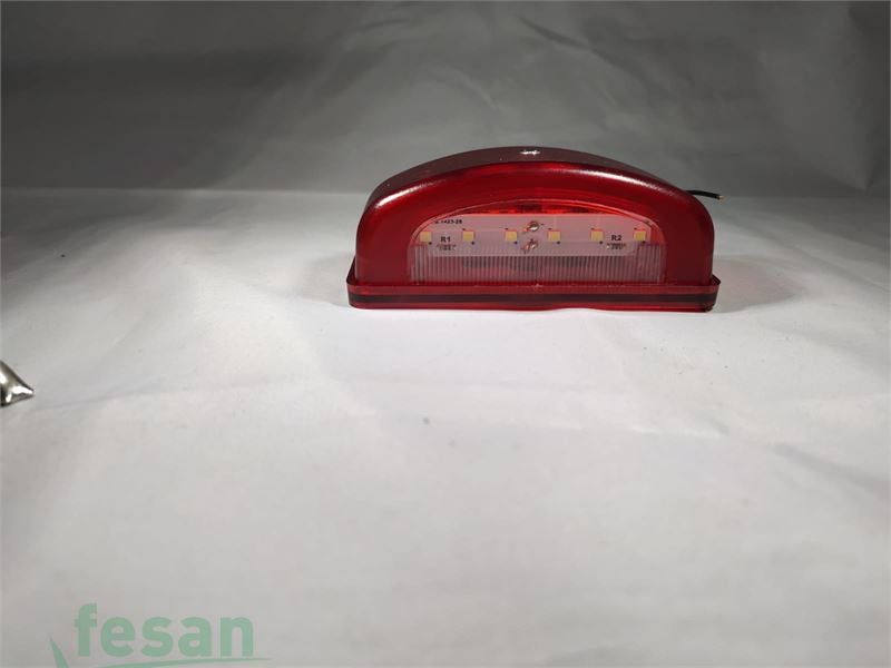 OND3128L 24K 12V-24VPLAKA LAMBASI ÜNİVERSAL KIRMIZI 6LED