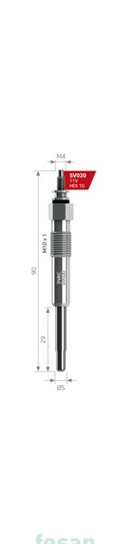 SVAC SV020  371  11V ISITMA BUJİSİ PEUGEOT PARTNER 1.8 1.9 EXPERT DW8 YM 11V EUROCELL 5602 SV020 BERU 371