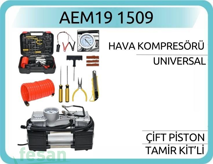 19 1509 12V HAVA KOMPRESÖRÜ JUMBO ÇİFT PİSTON TAMİR KİTLİ
