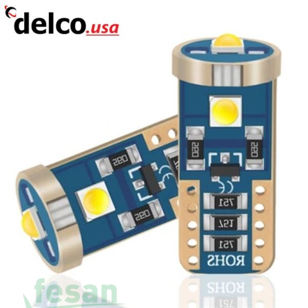 DLC-90500 LED AMPÜL T10 3030 5WATT B DİPSİZ 3LED TURUNCU  AMBER