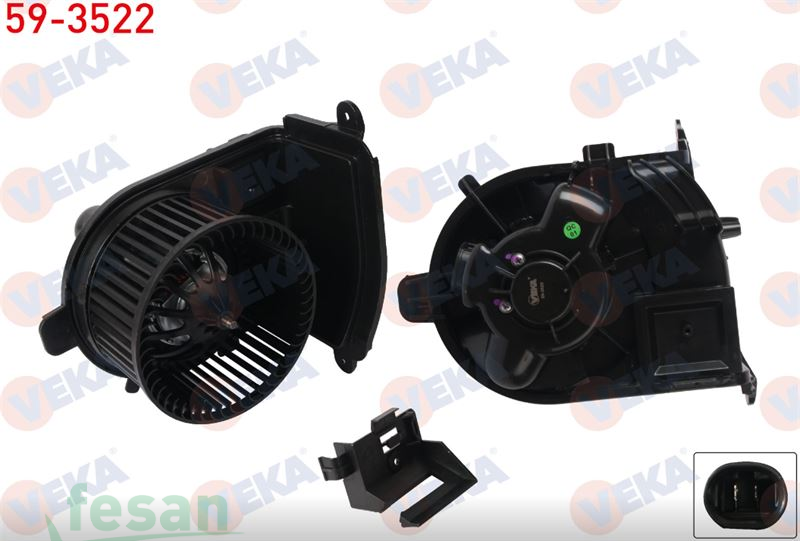 59-3522 12V KALORİFER MOTORU RENAULT CLİO II 1998 2005 SYMBOL II 2008-2012 250W