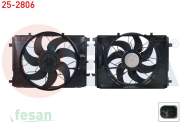 25-2806 12V FAN MOTORU MERCEDES C180-C200-C200CDİ C220CDİ-C250-C250CDİ 2007-2014 E180-E200-E200CGİ-E220CDİ-E250 2009> DAVLUMBAZLI TEKLİ