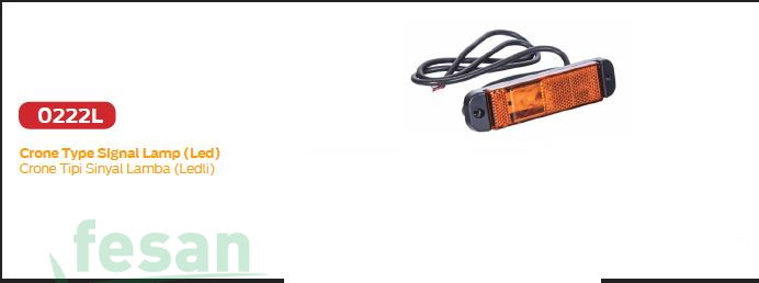 0222LB KRONE TİP SARI BRKETLİ 3LED L0133