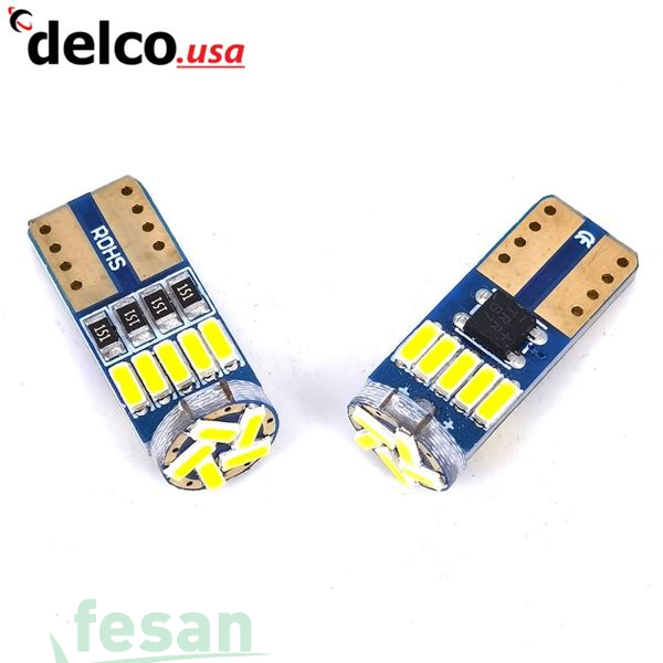 DLC-91000 LED AMPÜL T10 4014 5WATT B DİPSİZ 15LED TURUNCU  AMBER