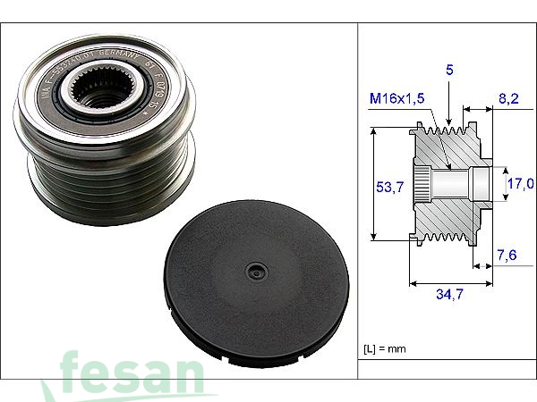 İNA 535021110 ŞARJ KASNAK RULMANLI OPEL CORSA