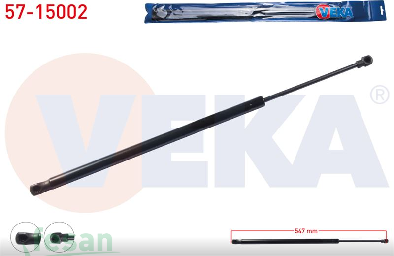 57-15002 AMORTİSÖR BAGAJ CİTROEN C4 5KAPI 2004 2009 547MM/425N