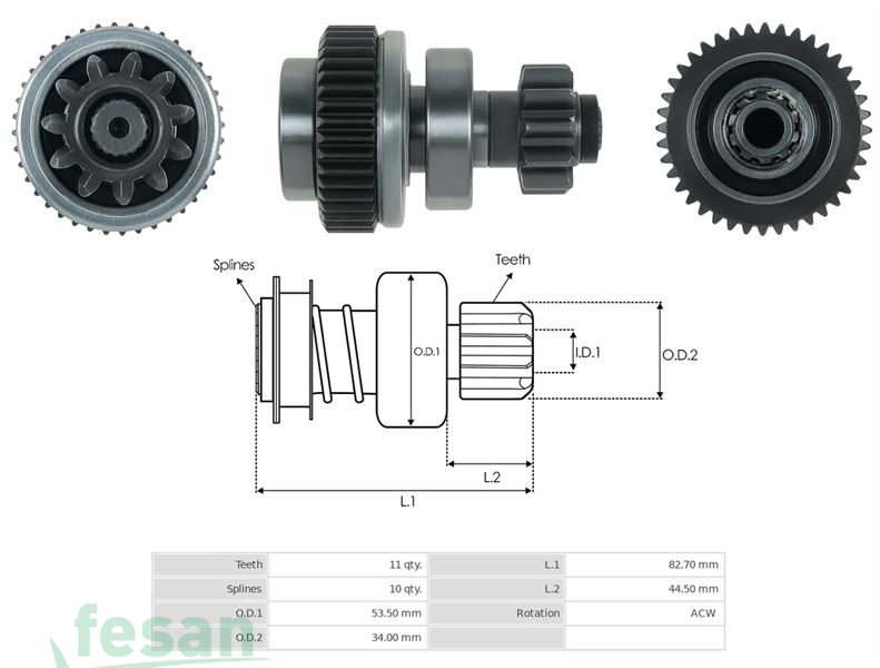 UMD 5902 DENSO MARŞ DİŞLİSİ LANDROVER FREELANDER 2.0D HONDA ACCORD CİVİC 2.0D 11DİŞ ZEN 1958