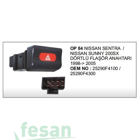 OP 84 ANAHTAR 4LÜ FLAŞÖR OPEL ASTRA