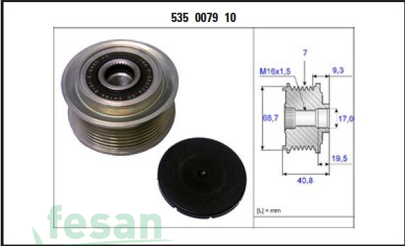 VALEO 588075 ŞARJ KASNAK RULMANLI KİA SORENTO 2.5 CRDİ