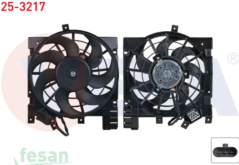 25-3217 12V FAN MOTORU OPEL ASTRA H 1.3CDTİ 2004-2006 DAVLUMBAZLI İTMELİ