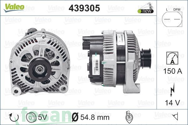 VALEO 439305 12V ŞARJ DİNAMOSU BMW 3.18 3.20D 3.30D LANDROVER GREELANDER 150AHM