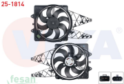 25-1814 12V FAN MOTORU FİAT GRANDE PUNTO 1.3 MULTİJET 75HP KLİMALI 2005-2012 DAVLUMBAZLI REZİSTANSLI