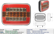 202205-D 12V STOP LAMBASI LED MASSEY FERGUSON MF275 DİNAMİK SİNYALLİ