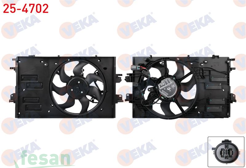 25-4702 12V FAN MOTORU DACİA DUSTER 1.0-1.3TCE 2020> SANDERO 1.0-1.TCE 2020> DAVLUMBAZLI