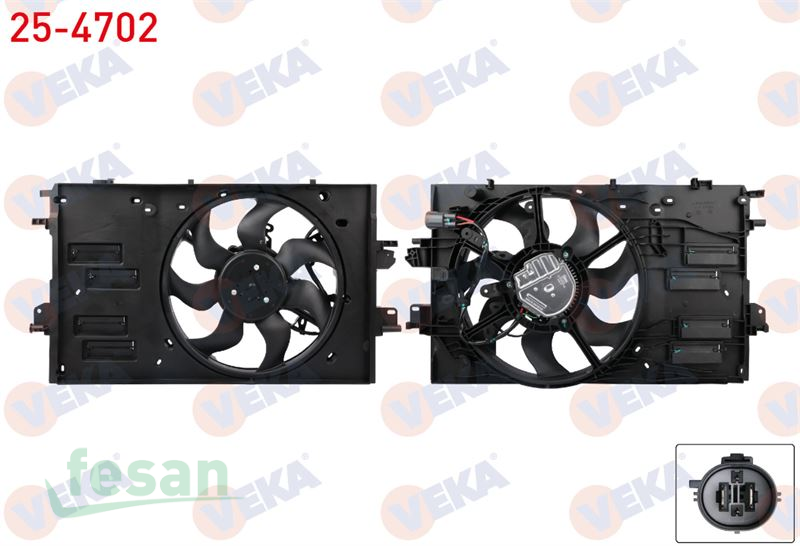25-4702 12V FAN MOTORU DACİA DUSTER 1.0-1.3TCE 2020> SANDERO 1.0-1.TCE 2020> DAVLUMBAZLI