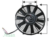 RFM 1090 12V FAN MOTORU 10.5 İNC EMİCİ DÜZ PERVANE DAR AYAK