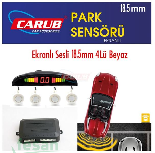 0015922 PARK SENSÖRÜ EKRANLI SESLİ 18.5MM BEYAZ