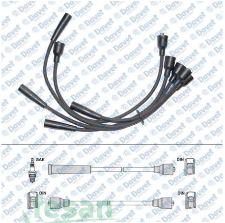 SWAPP 50210 BUJİ KABLO SETİ FİAT DOĞAN KARTAL ŞAHİN MURAT 131 TOFAŞ EM 1.6 8V