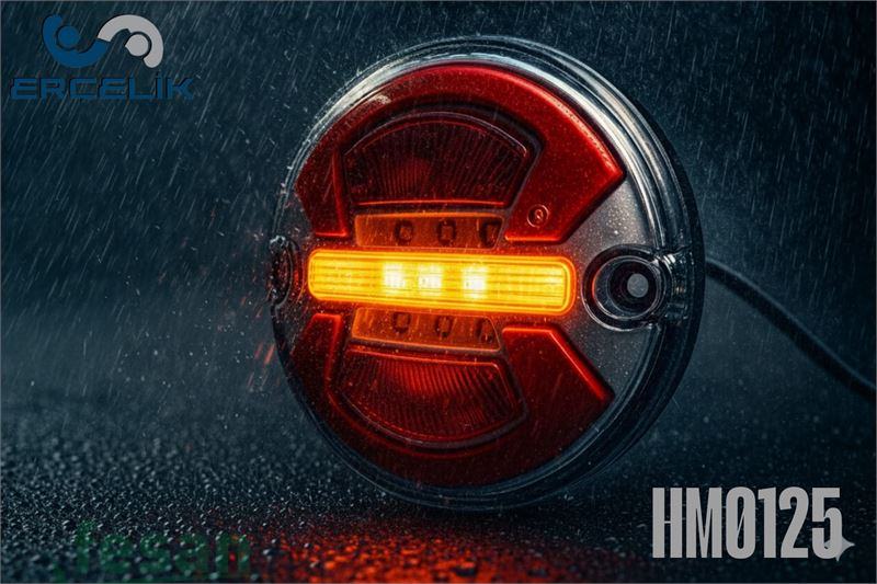 OND1125 12V-24V STOP LAMBASI MİNİ YUVARLAK ÜNİVERSAL