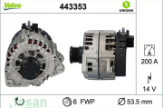 VALEO 443353 12V ŞARJ DİNAMOSU MERCEDES BENZ DAİMLER C300 E300 GLC300 2.0L 2019-2020 200AHM LIN UC TEK FİŞ LMH