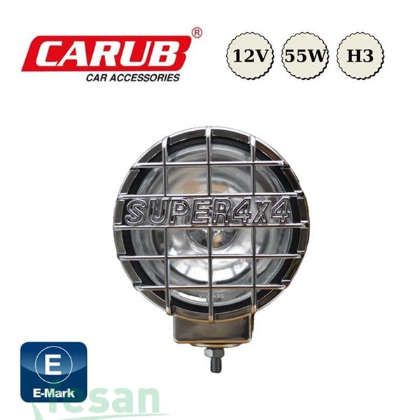 3017201 SİS LAMBASI 4×4 16×13CM KROM YUVARLAK BEYAZ EMARK BELGELİ