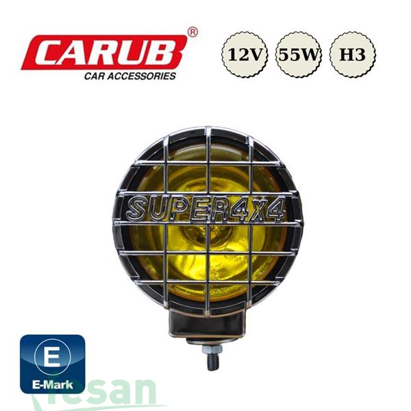 3017101 SİS LAMBASI 4×4 16×13CM KROM YUVARLAK SARI EMARK BELGELİ