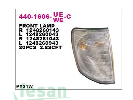 440-1606L-WE-C SİNYAL LAMBASI MERCEDES W124-E200 L BEYAZ