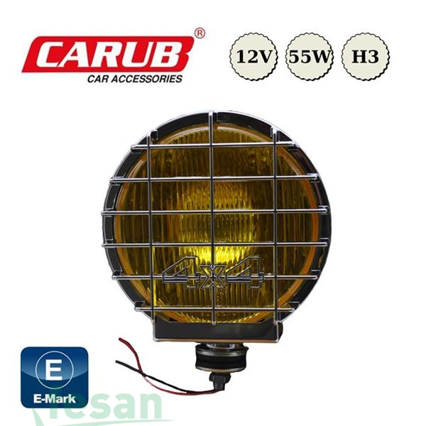 3018002 SİS LAMBASI 4×4 20×10CM KROM JUMBO YUVARLAK SARI EMARK BELGELİ