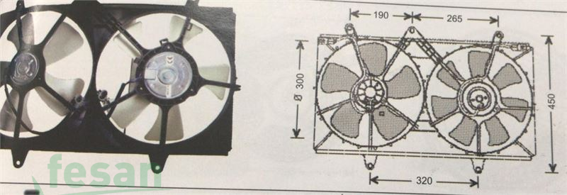 RFM 1730 12V FAN MOTORU TOYOTA COROLLA 1998-2002
