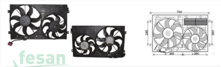 83129 12V FAN MOTORU VW CADDY III OCTAVİA SEAT ÇİFTLİ HAVA GİRİŞLİ