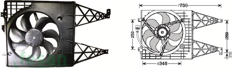 RFM 2038 12V FAN MOTORU VW GOLF IV POLO AUDI