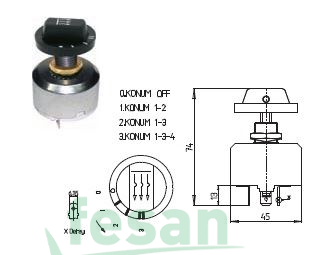 AKSA 11-018 ANAHTAR FORD CARGO YM KALORİFER 3DEVRE BAŞLIGI KÜÇÜK ENG 11702