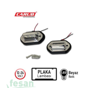 4322766 12V-24V PLAKA LAMBASI ÜNİVERSAL LED NİKEL BEYAZ