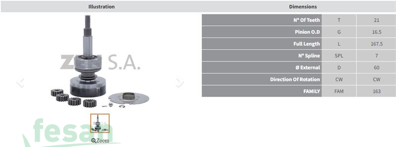 ZEN 1936 DELCO MARŞ DİŞLİSİ CUMMINS NEW HOLLAND 29MT MERCEDES CASE DAEWOO DOOSAN (REDİKTÖR MİLİ+DİŞLİ)