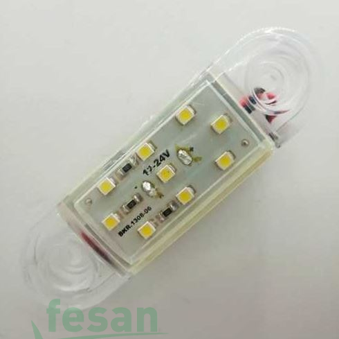 TAS 018B 24V SİDE MARKER 9LED MİNİ OVAL BEYAZ