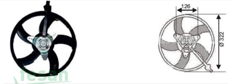 416500 12V FAN MOTORU SKODA FELİCİA 1.6 BENZİNLİ