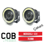 3056342 SİS LAMBASI MERCEKLİ ÇAKARLI ANGEL YUVARLAK 76MM JOP