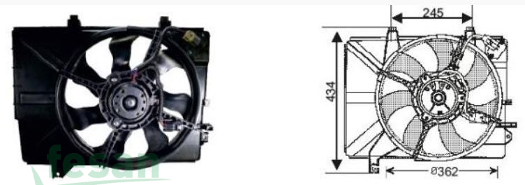 RFM 3004 FAN MOTORU HYUNDAI GETZ 2005> KİA PİCANTO 2004>