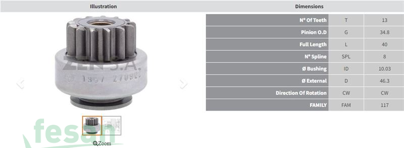 ZEN 1987 DELCO MARŞ DİŞLİSİ RENAULT CAPTUR DACİA DUSTER OROCH 1.3 TURBO 13DİŞ